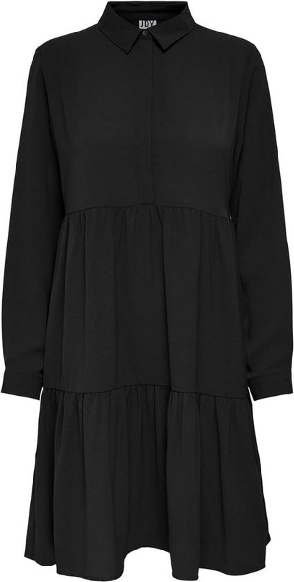 Lange Mouwen Jurk Dames Kniehoog Button-Down Casual Regular Fit