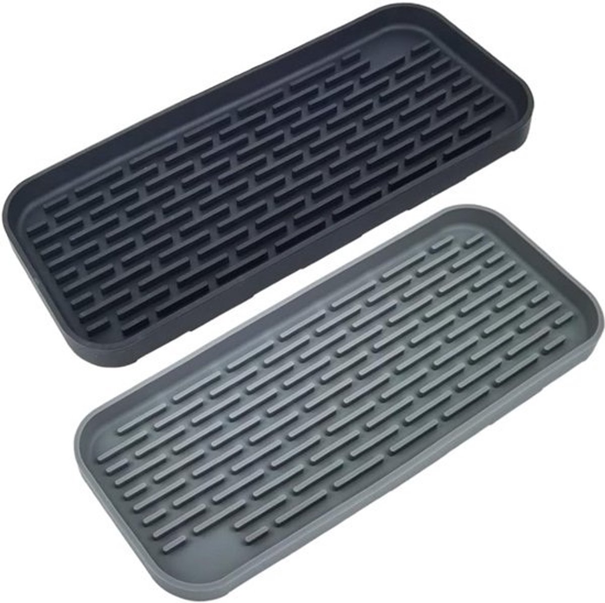 2x Siliconen Sponshouder & Droogmat voor Gootsteen Organizer - Vaatdoek Houder & Zeepbakje