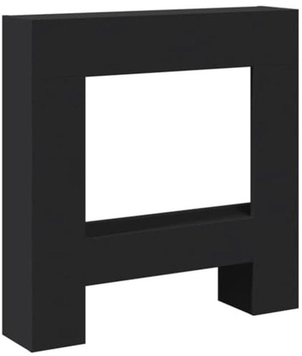 Houthaard 81x18x82 cm zwart - Decoratieve en functionele haard