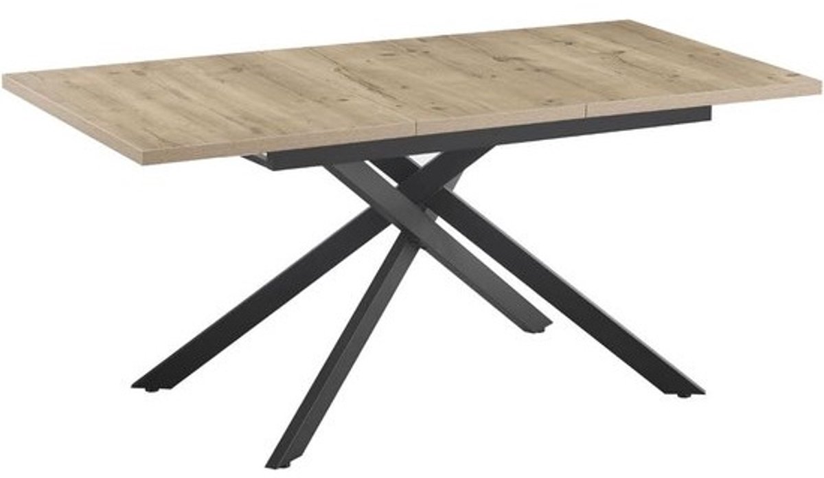Eettafel - Eetkamer tafel - Gezellig tafelen - Uitschuifbaar ontwerp - 120-160 cm - Zand Eikenlook
