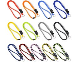 webbomb® Tubular Lanyard tweekleurig sleutelkoord - rond, zacht en lang met veiligheidssluiting en sleutelring als - ShopVlot