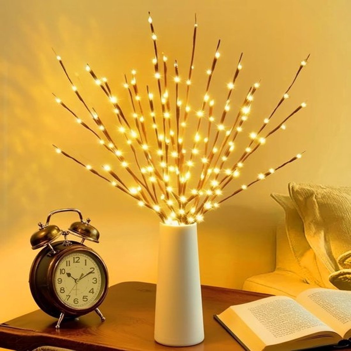 Verlichte Takken voor Vaas met LED Lichtjes Batterij, Decoratieve Tak Decoratie voor Sfeerverlichting Thuis