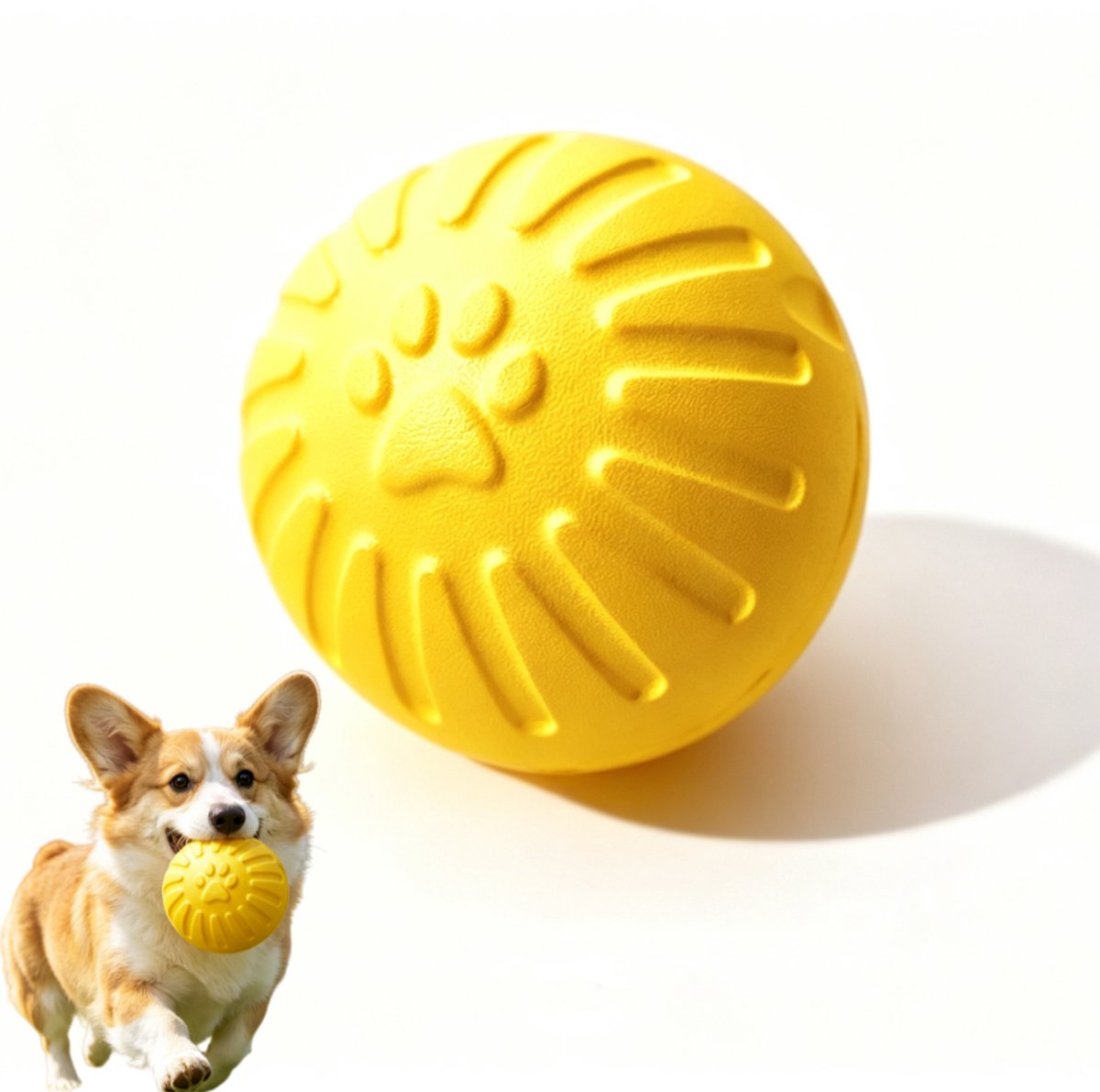 Namajunas - Honden bijt bal - Diameter 9 cm - Veilig en niet-giftig - Zeer bijtbestendig - Honden speelgoed - Tegen verveling - Kauw speelgoed - Langdurig speelplezier - Gemakkelijk af te spoelen - Geschikt voor alle hondenrassen