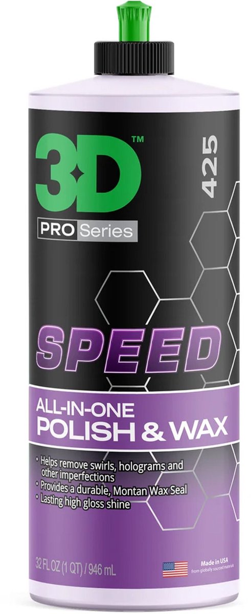 3D SPEED Polish & Wax 946ml