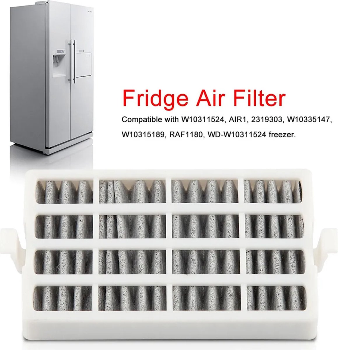 Vervangend luchtfilter Geschikt voor koelkasten, compatibel Geschikt voor model W10311524 Fresh Flow.