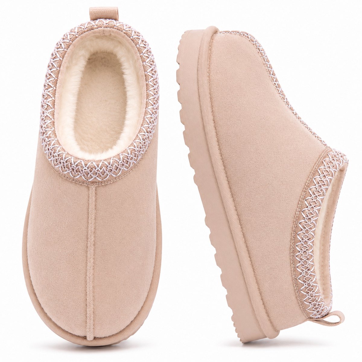 Dames Pantoffels – Warme Sloffen – Stevige Zool – Maat 38 – Roze – Valt klein, bestel 1 maat groter