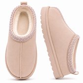 Dames Pantoffels – Warme Sloffen – Stevige Zool – Maat 38 – Roze –