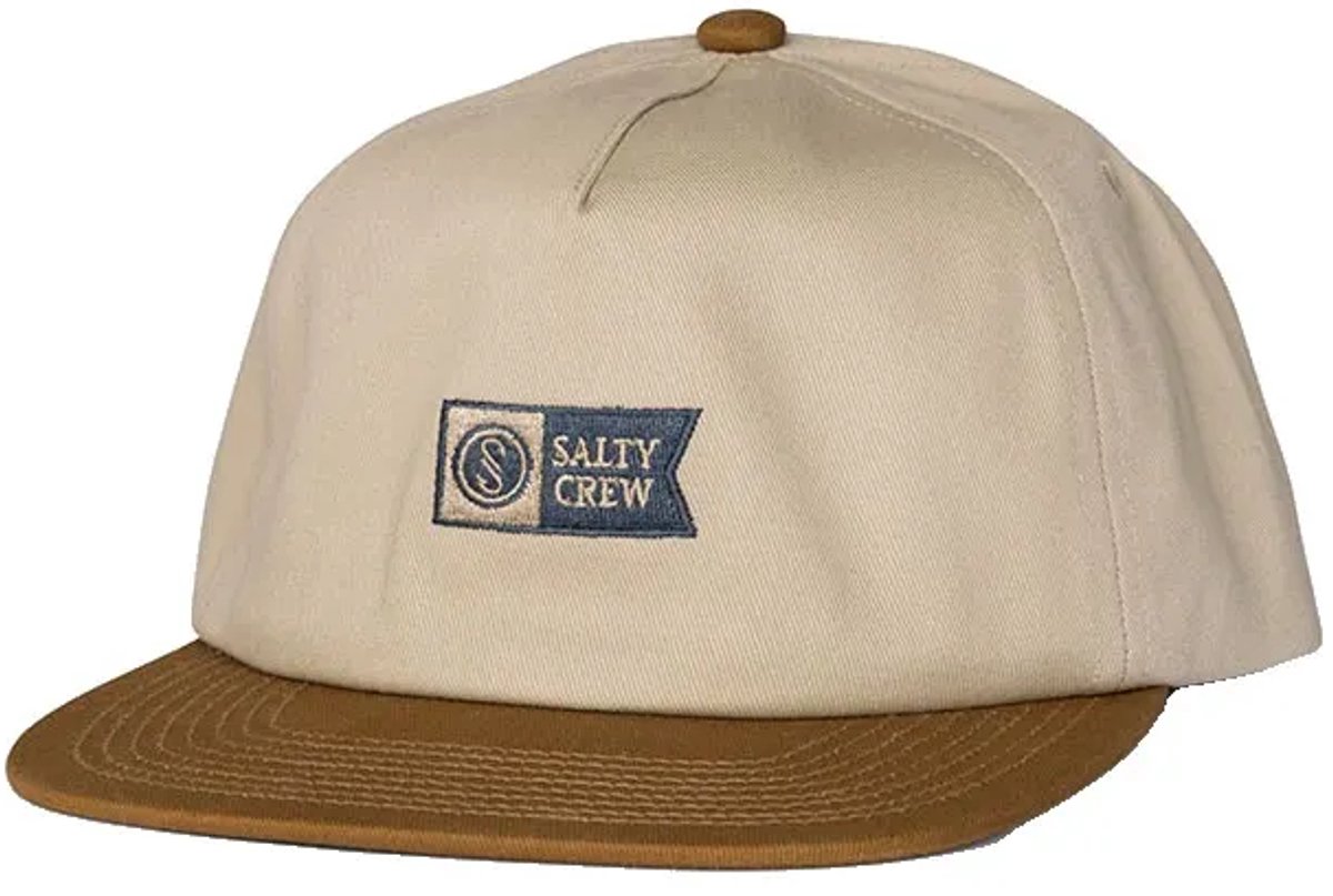 Salty Crew Workshop Snapback Pet Beige,Wit Man