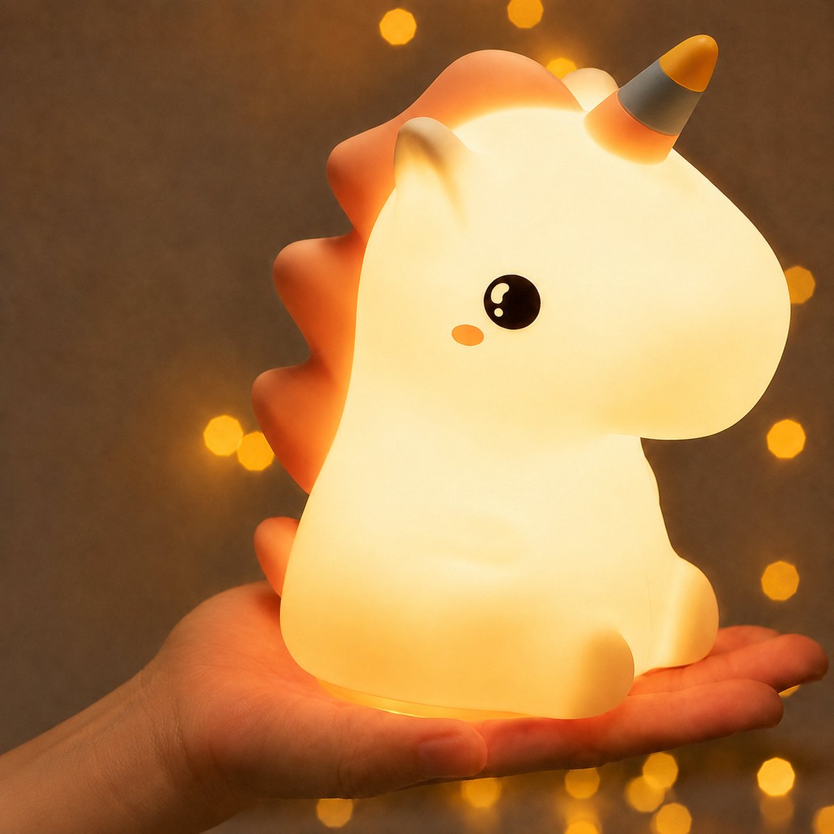 Sercano Kinder Nachtlampje - Baby LED Slaaplampje met Afstandsbediening - Kindveilig - 16 Kleuren & Dimbaar - Tot 10 uur - Oplaadbaar (1200mAh)