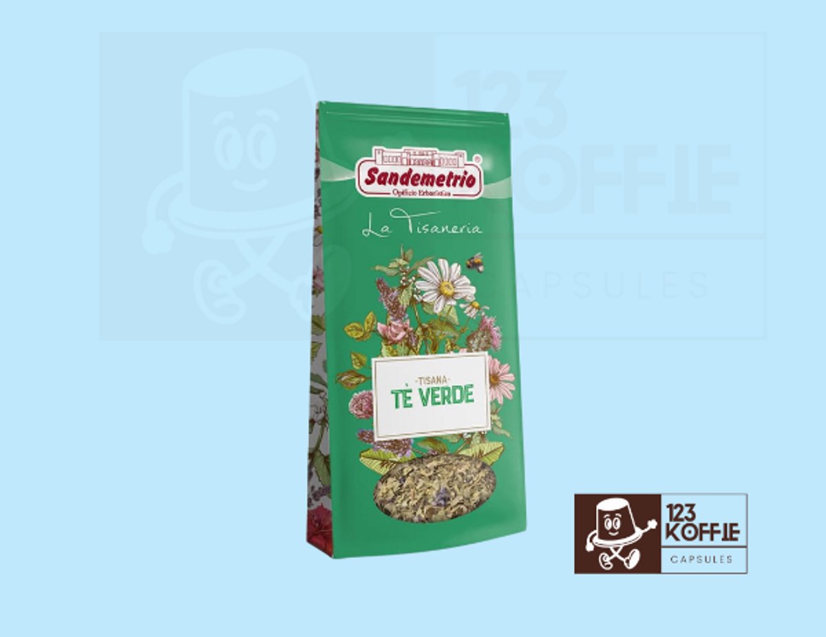Sandemetrio Tè Verde Bio – 100 g losse groene thee, rijk aan antioxidanten