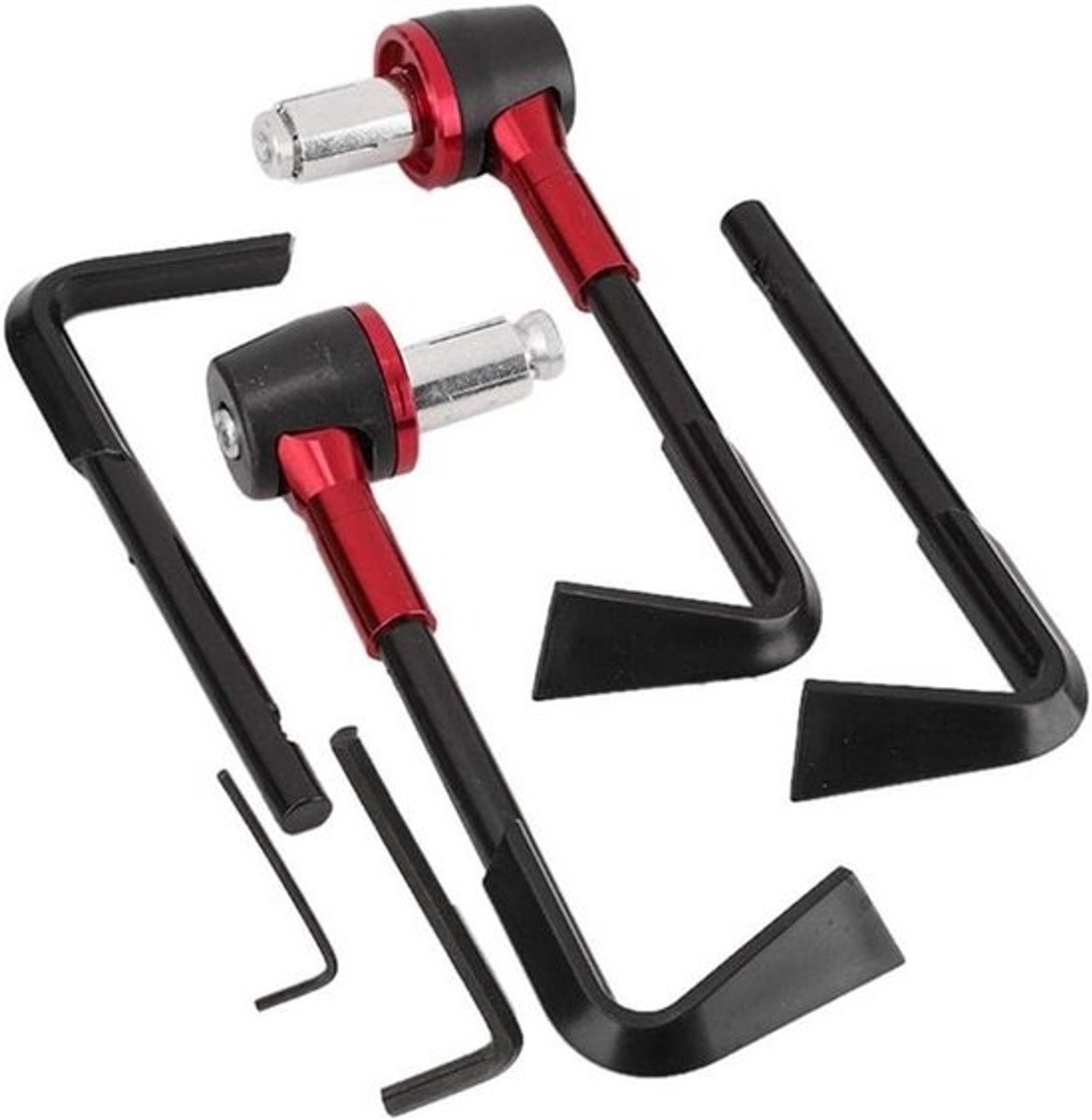 Motor Handvat Beschermers - Stuurbescherming Hendels - Motor Veiligheid - Val- en Botsingsbestendig - 22 mm Stuur - Rood