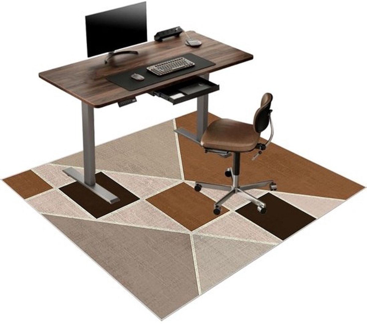 Bureaustoelmat - Vloermat stoel - Vloer beschermen - Antislip onderkant - 100 x 140 cm - Colorb1541