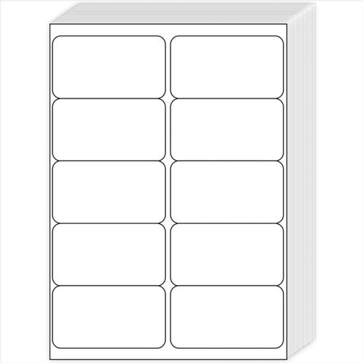 Adres Mailing Stickers - Printeretiketten Stickers - Labels Printen - Mat Wit - 2 x 4 inch - Wit
