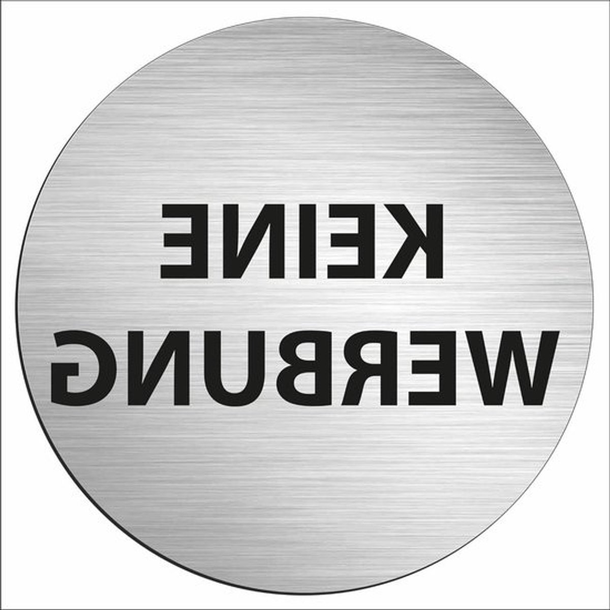 Rond Bord - Parkeerbord Garage - Bedrijfs Aanduiding - Roestvrijstalen Look - 100mm - Aluminium