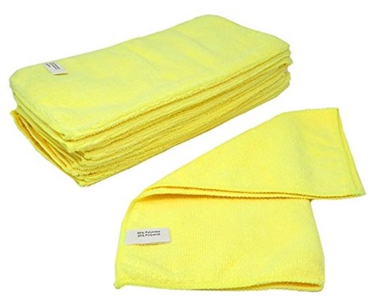 Microvezeldoeken voor Auto's - 10 Stuks - 40 x 40 cm - Geel