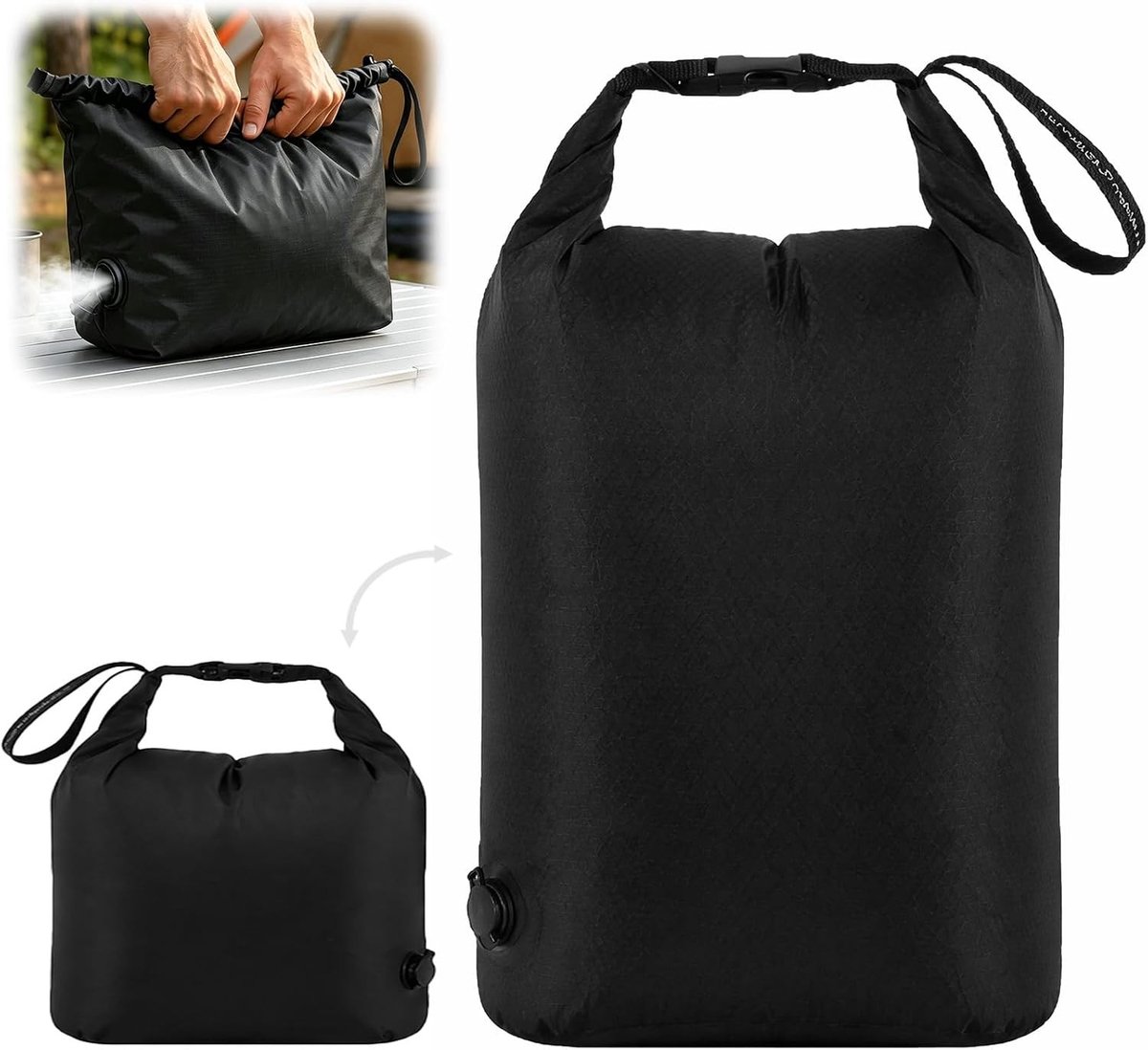 Vacuümzak voor Kleding en Dekbedden - Waterdicht - Maat L - 70D Nylon - Voor Reizen en Kamperen