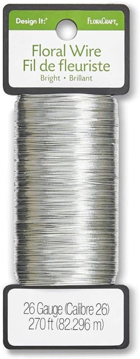 Bloemen Draad - Knutseldraad - Bloemstukken Maken - Flexibel en Duurzaam - 26 Gauge 270 Voet - Zilverkleurig