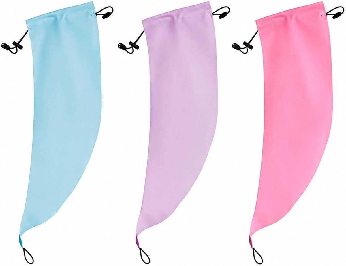 Vlecht‑haarhoes - 3 stuks | Blauw‑paars‑roze | Geschikt voor lang haar, vlechten, paardenstaart, dreadlocks en extensions