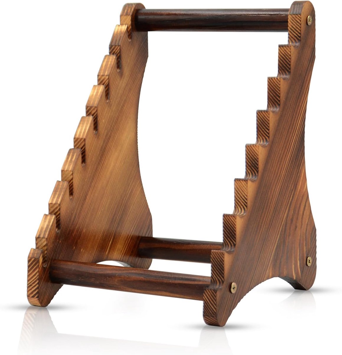 Messenhouder, messenblok en messenrek – Houten displayhouder voor vaste messencollectie, geschikt voor maximaal 8 messen, massief hout