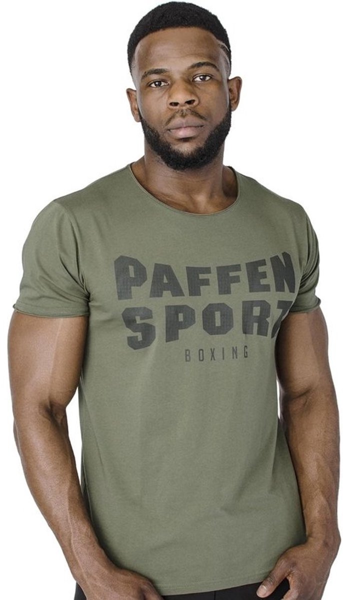 Slim Fit T-shirt Katoen Militaire Look Casual Sportkleding