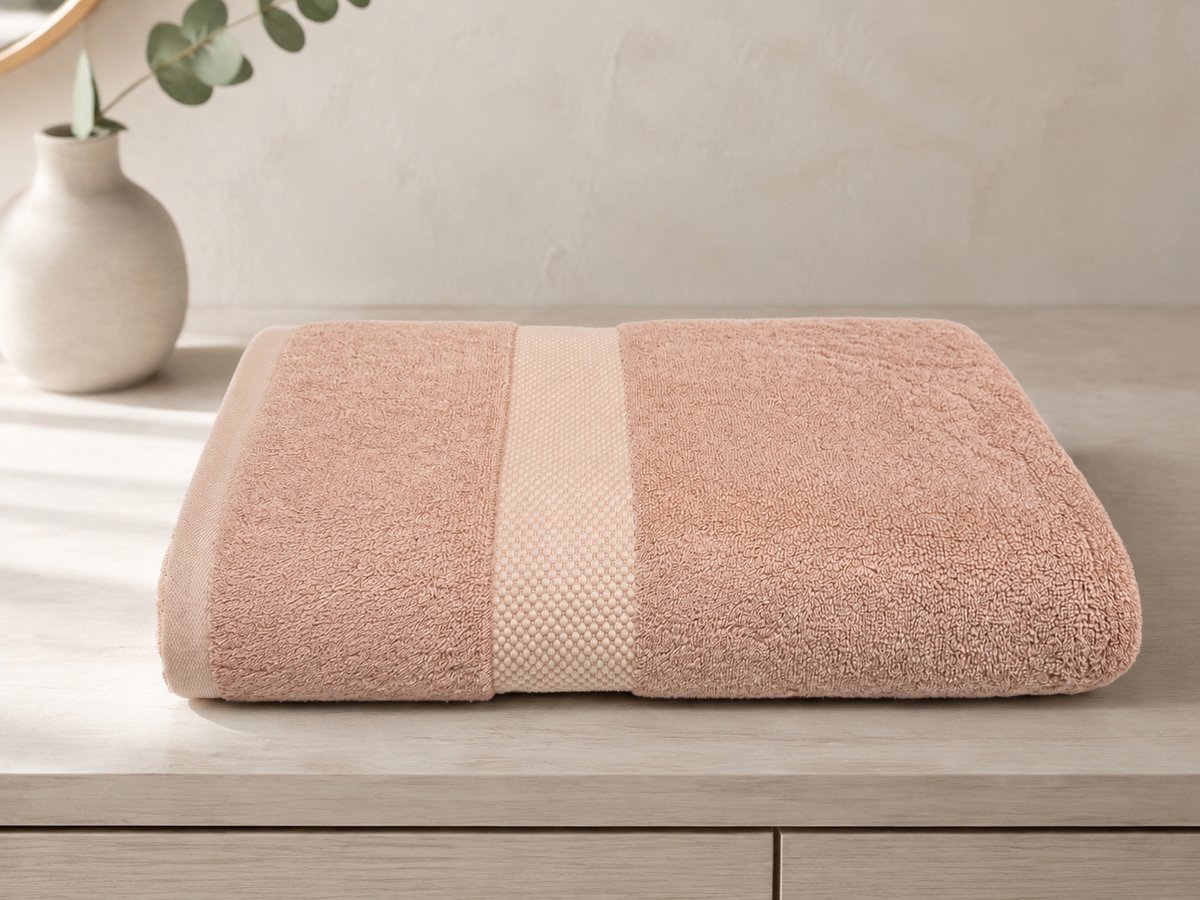 The Linen Room Handdoeken – 100 x 150 cm – 100% Katoen – 650 GSM Dubbelgetwijnd 20/2 Garen – OEKO-TEX® – Sauna, Wellness & Strand – Oudroze