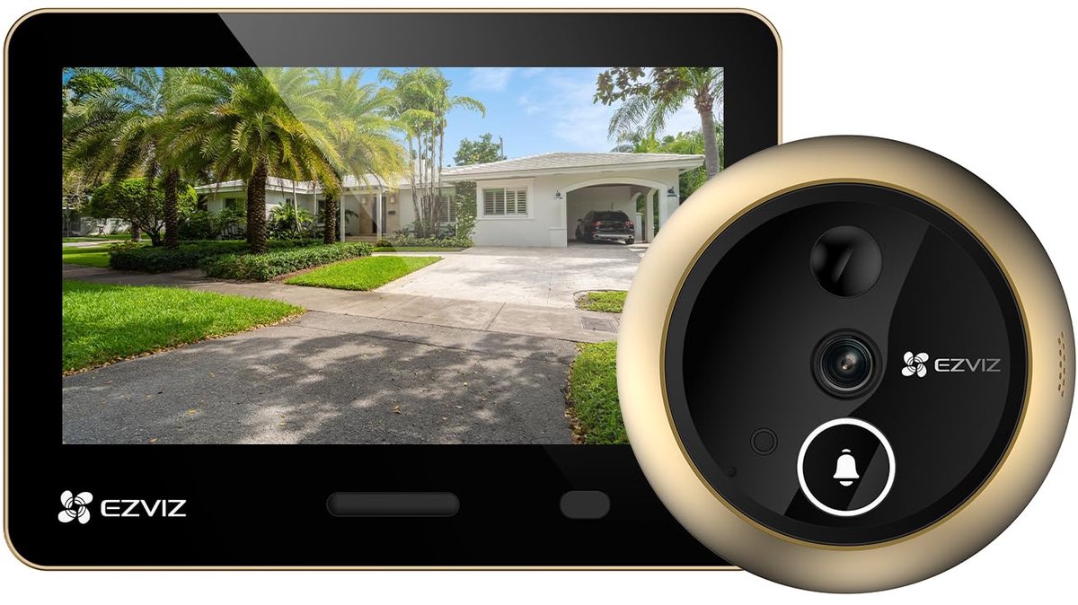 Digitale deurspion 4K – 5,5 inch touchscreen – AI gezichtsherkenning – 7100mAh accu – 155° kijkhoek