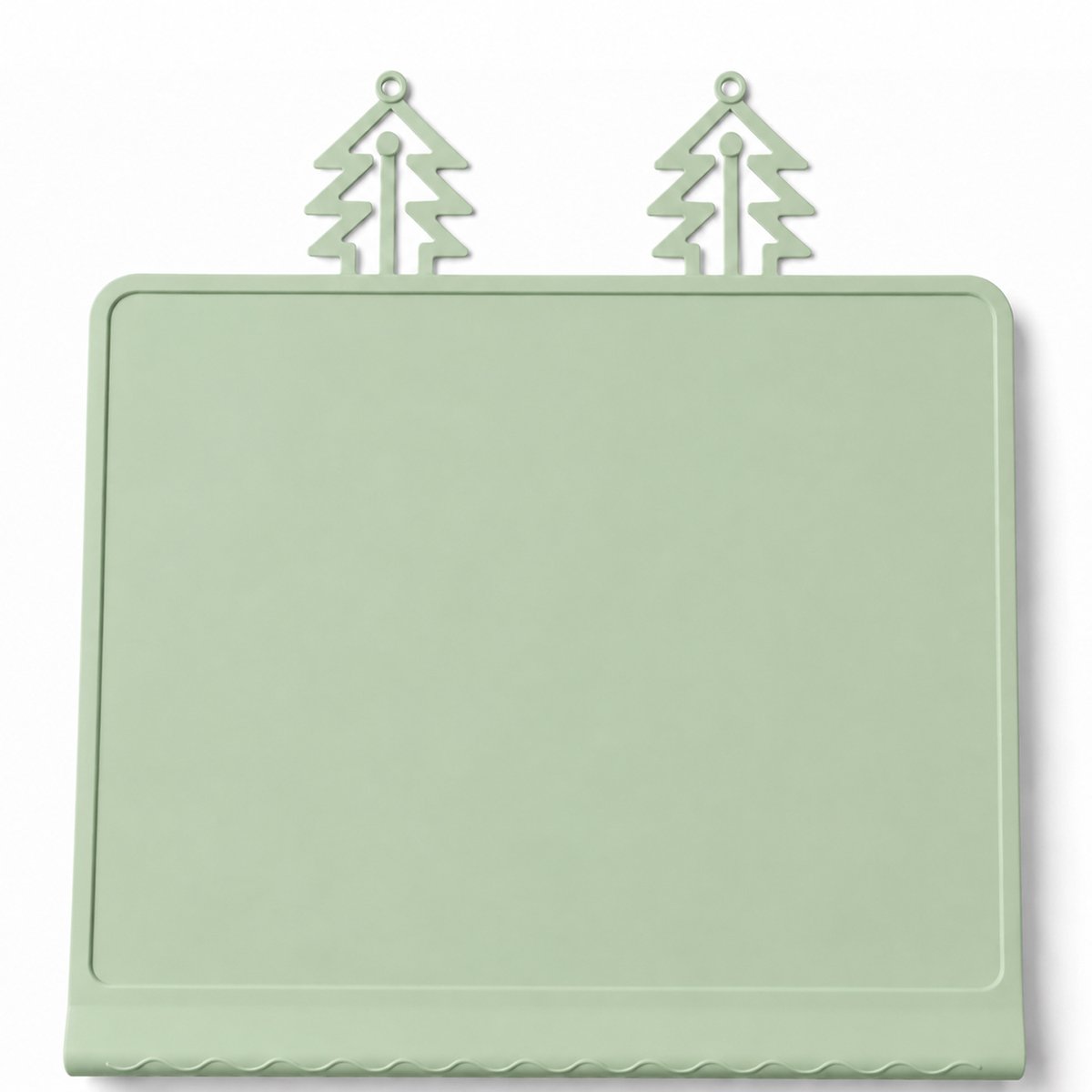 Ulisem - Siliconen Tafelmat - Placemat Baby en Peuters - 30 × 25 cm - Antislip Onderlegger - Beschermmat voor Kinderstoel - Voor Eten Spelen en Knutselen - Groen