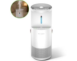Erikssøn Luchtreiniger Air Pure Pro - Luchtbevochtiger Combo - 397 m3/u - Met Ionisator - Vermindert Stof En Pollen - Hepa 14 Filter - Air Purifier - Clean Air - Wit
