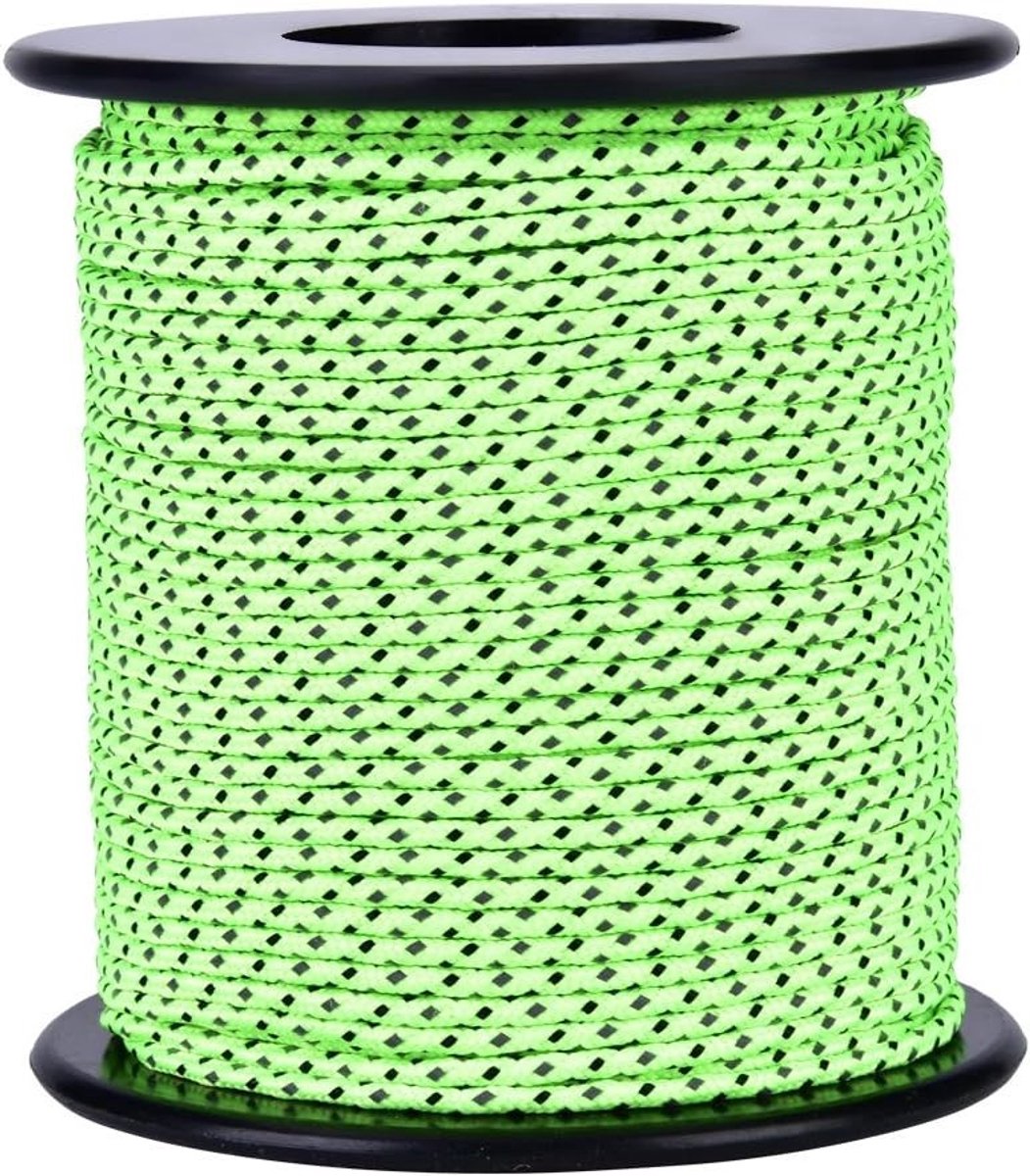 Glow In The Dark Paracord 50M - Reflecterende Touw voor Outdoor Camping en Tentgebruik