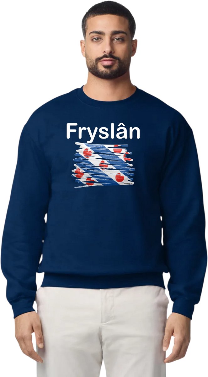 Sweater Fryslân vintage vlag (unisex) Friesland maat XXL van Shirtmakelaar