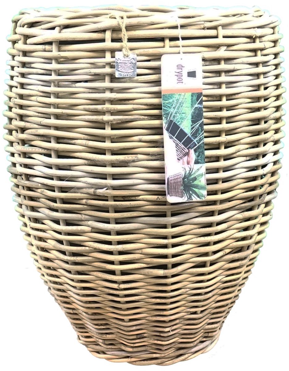 Drypot Rattan Vase Grey