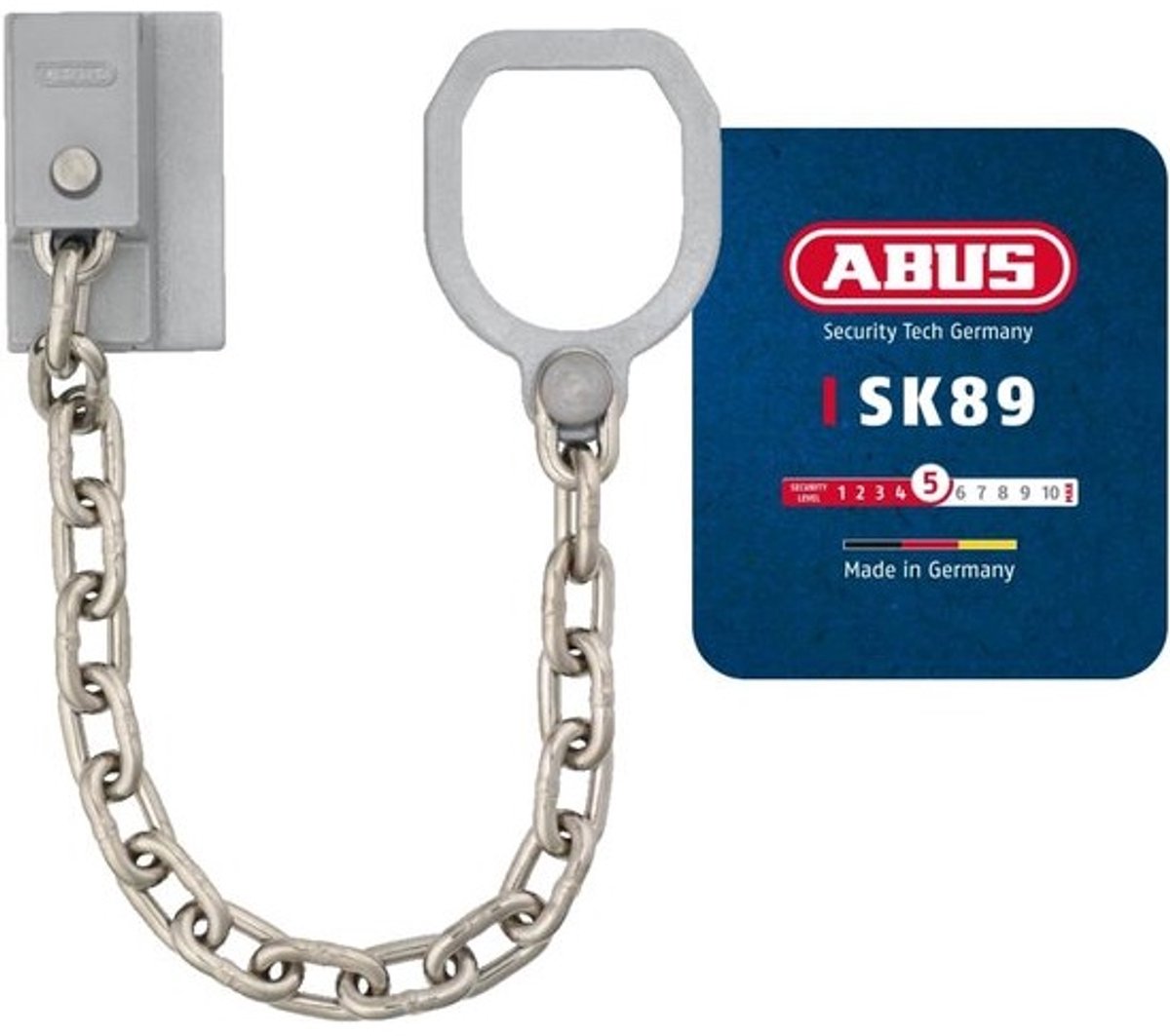 Deurketting SK89 - Veiligheidsketting Deur - Huisdeur Beveiligen - Links Rechts Draaiend - 34x11x24 CM - Zilver