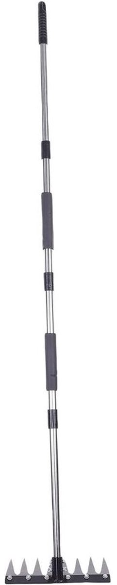 Onkruidtrekker - Tuinhark Wieden hark - Gazon Onderhoud - Verstelbare Lengte - 157 cm - Zwart
