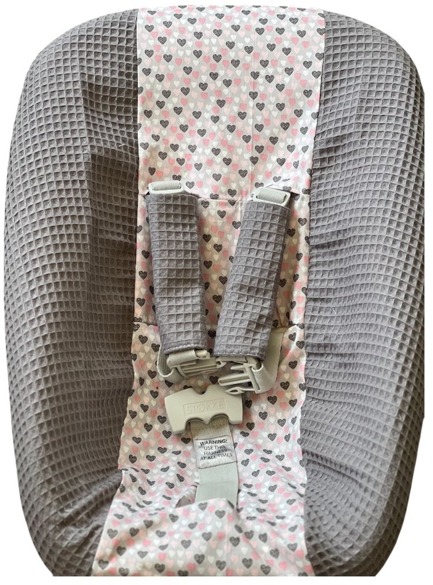 Stokke newborn hoes antraciet hartjes