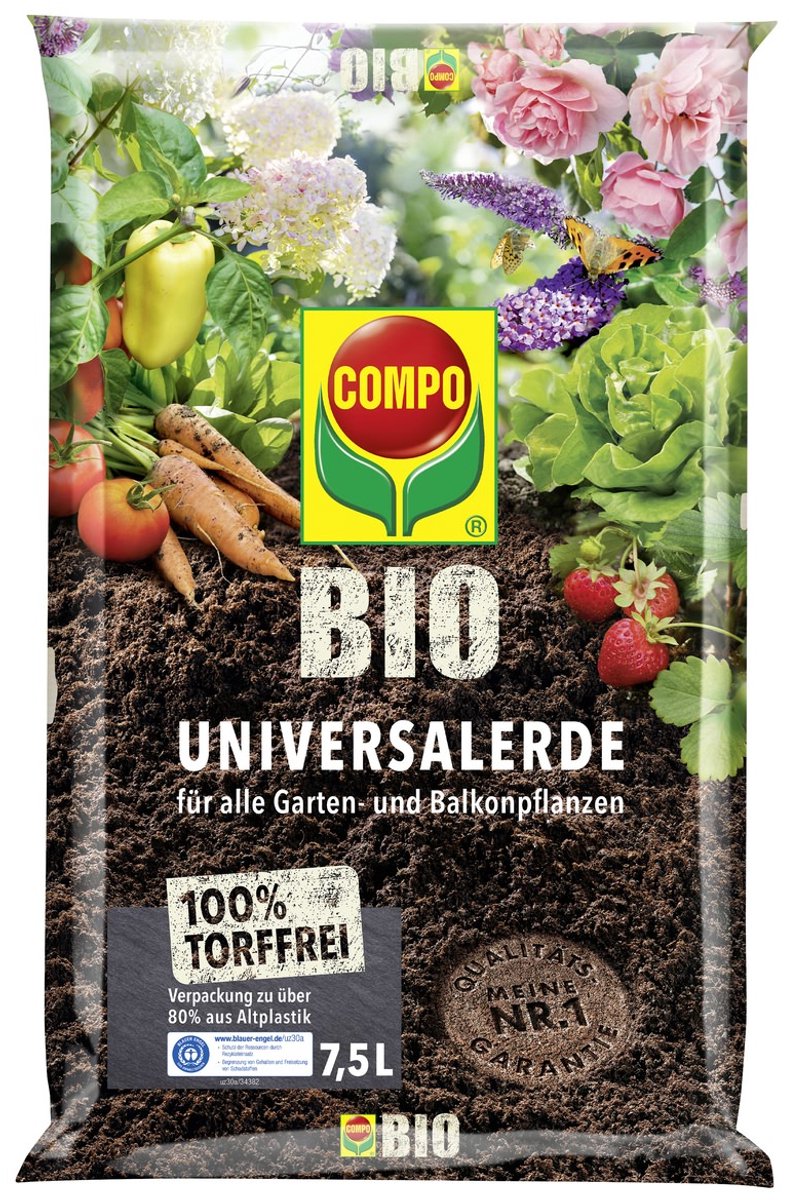 COMPO Bio Universele potgrond torfvrij - 7,5 liter