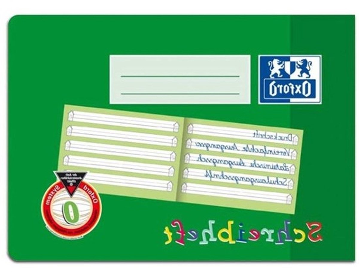 Oxford Schrijfboek - Schrijfblok A5 - Notities Maken - Ronde Hoeken - A5 Liggend - Groen