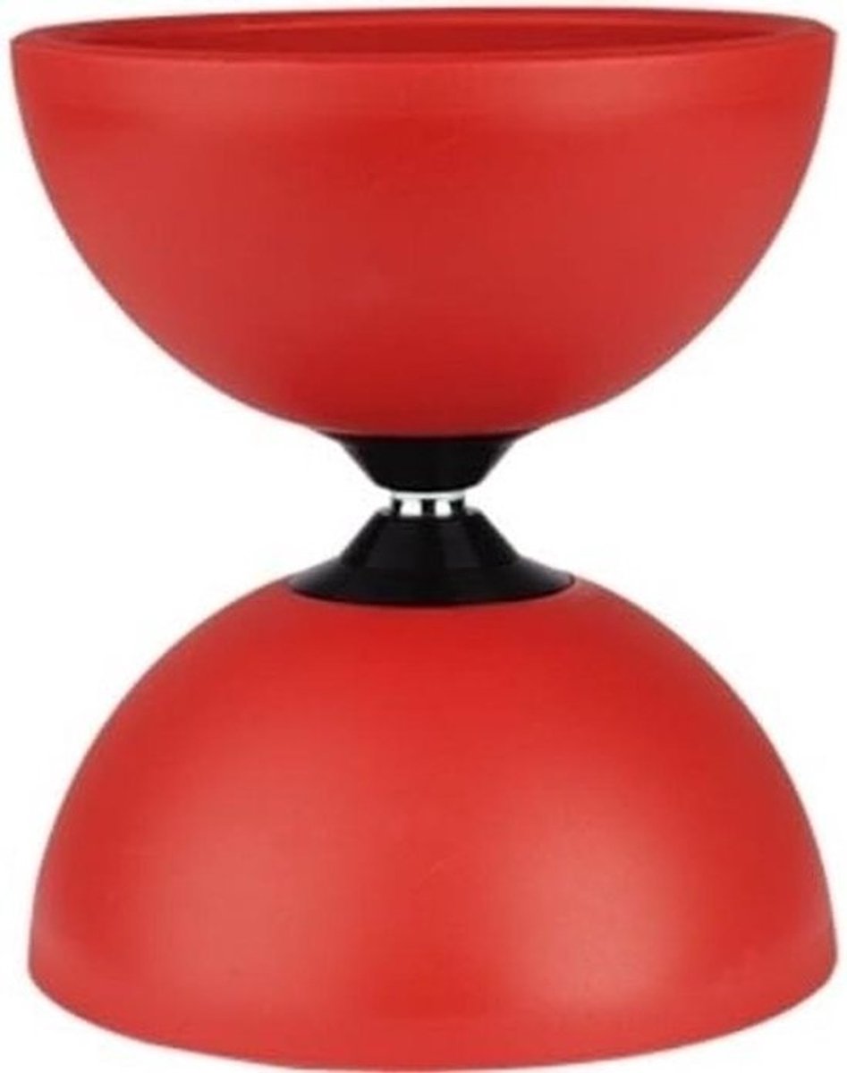 Diabolo Speelgoed - Balansspeelgoed Jongleer - Buiten Spelen - Duurzaam Materiaal - 10x2x5 cm - Rood