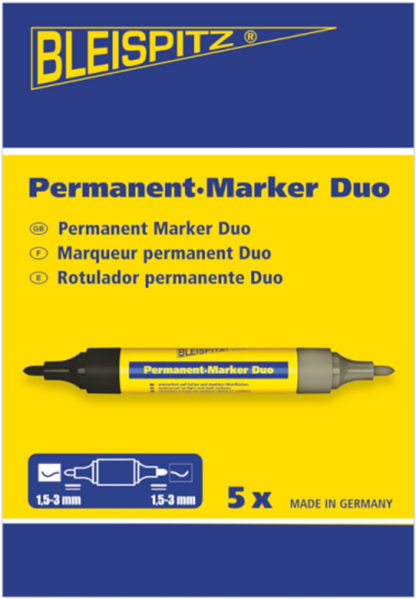 Bleispitz - Permanent marker duo 5x