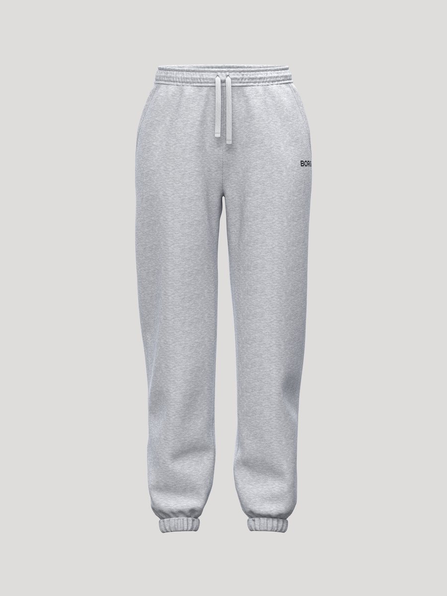 Björn Borg Essential 3 Joggingbroek Dames Lange Sportbroek Vrouwen - Lichtgrijs - Maat S