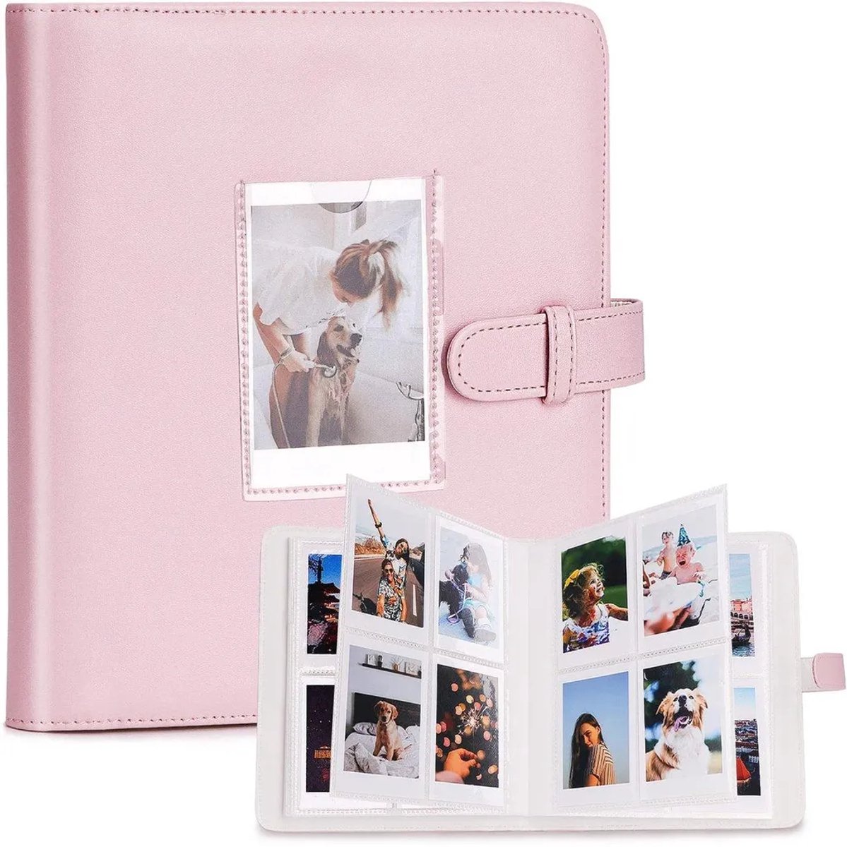 Fotoalbum voor Instax Mini – 273 Foto’s – Geschikt voor 3 Inch Instant Film – Roze – Compatibel met Instax Mini Camera’s & Instant Printers