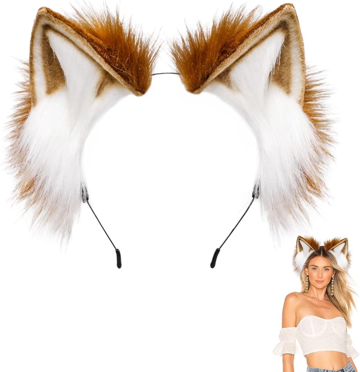 Handgemaakte Wolf Oren Hoofdband voor Cosplay, Feest, Carnaval en Halloween - Perfecte Accessoire voor Dierenkostuums en Verkleedpartijen voor Mannen en Vrouwen