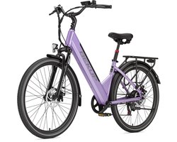 BEKUP V1 E-bike - 25 km/u - 26inch - 75km actieradius - 250W motor - 36V 14.5Ah accu - paars