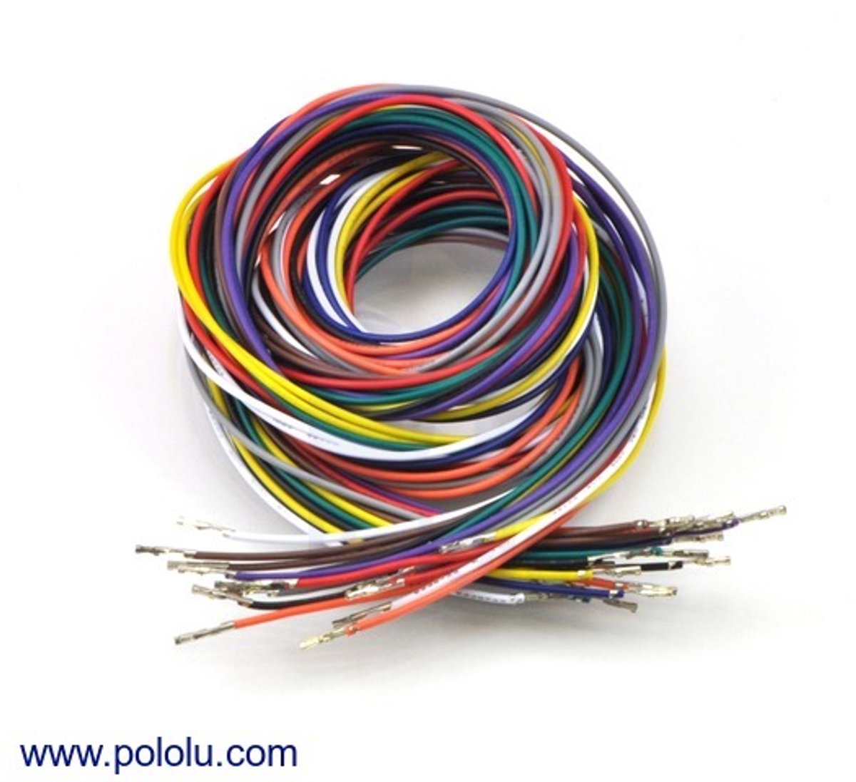 Wires Pre-crimped Terminals 20-Piece 10-Color F-F 90cm Pololu 2000