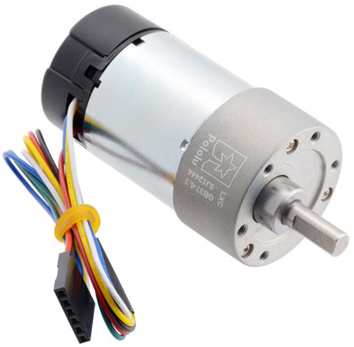 10:1 Metal Gearmotor 37Dx65L mm 24V with 64 CPR Encoder (Helical Pinion) Pololu 4699