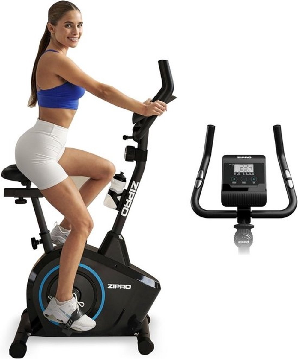 Hometrainer Ergometer - Magnetische Fietstrainer Voor Thuis tot 120 kg - Indoor Fitnessbike met Hartslagmeting