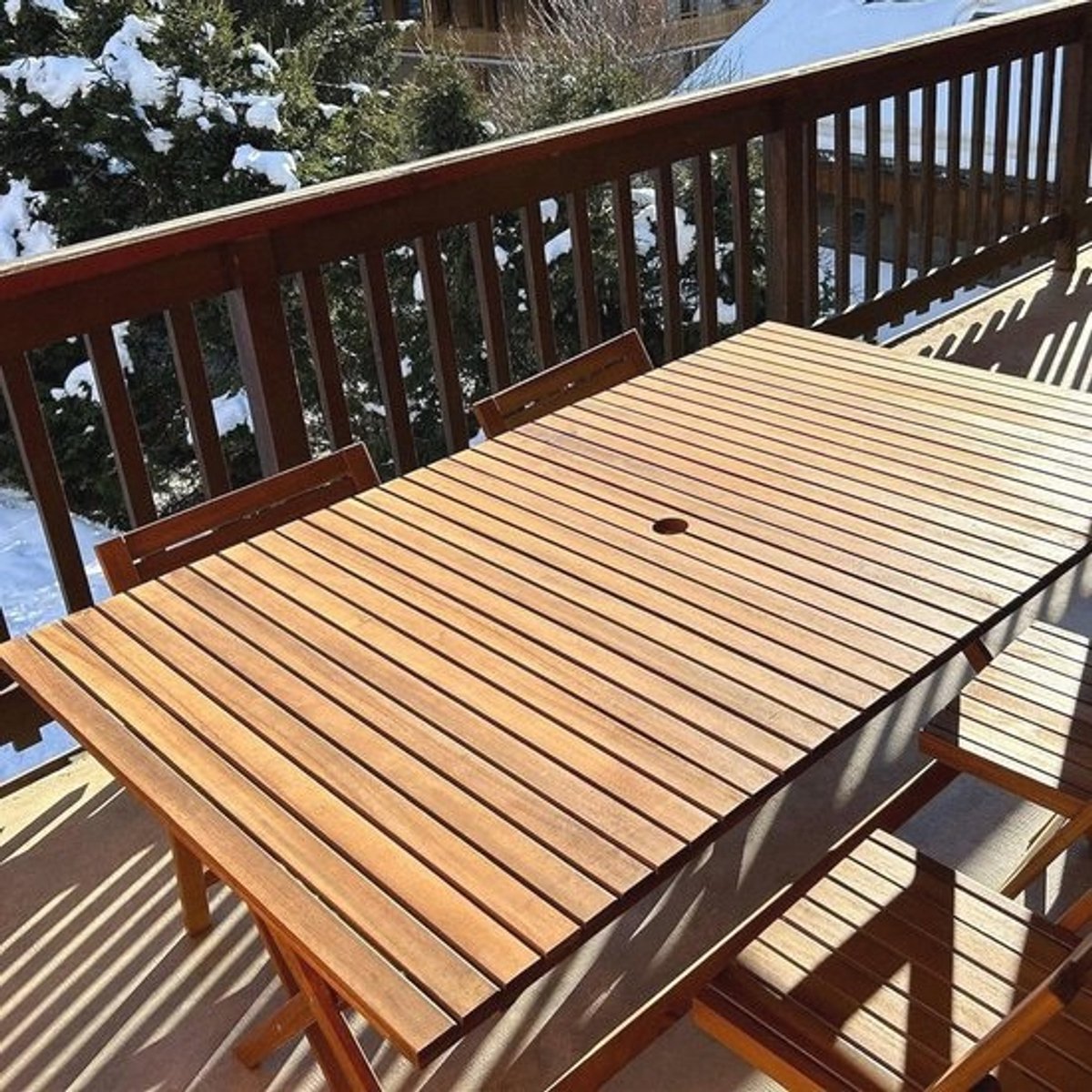 Inklapbare Tuintafel van Massief Acaciahout - 150 cm voor 4 tot 6 Personen