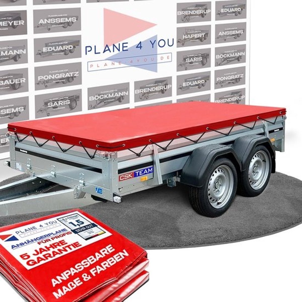 Waterdicht Aanhangerzeil 150 x 100 cm - Plat Dekzeil voor Trailers