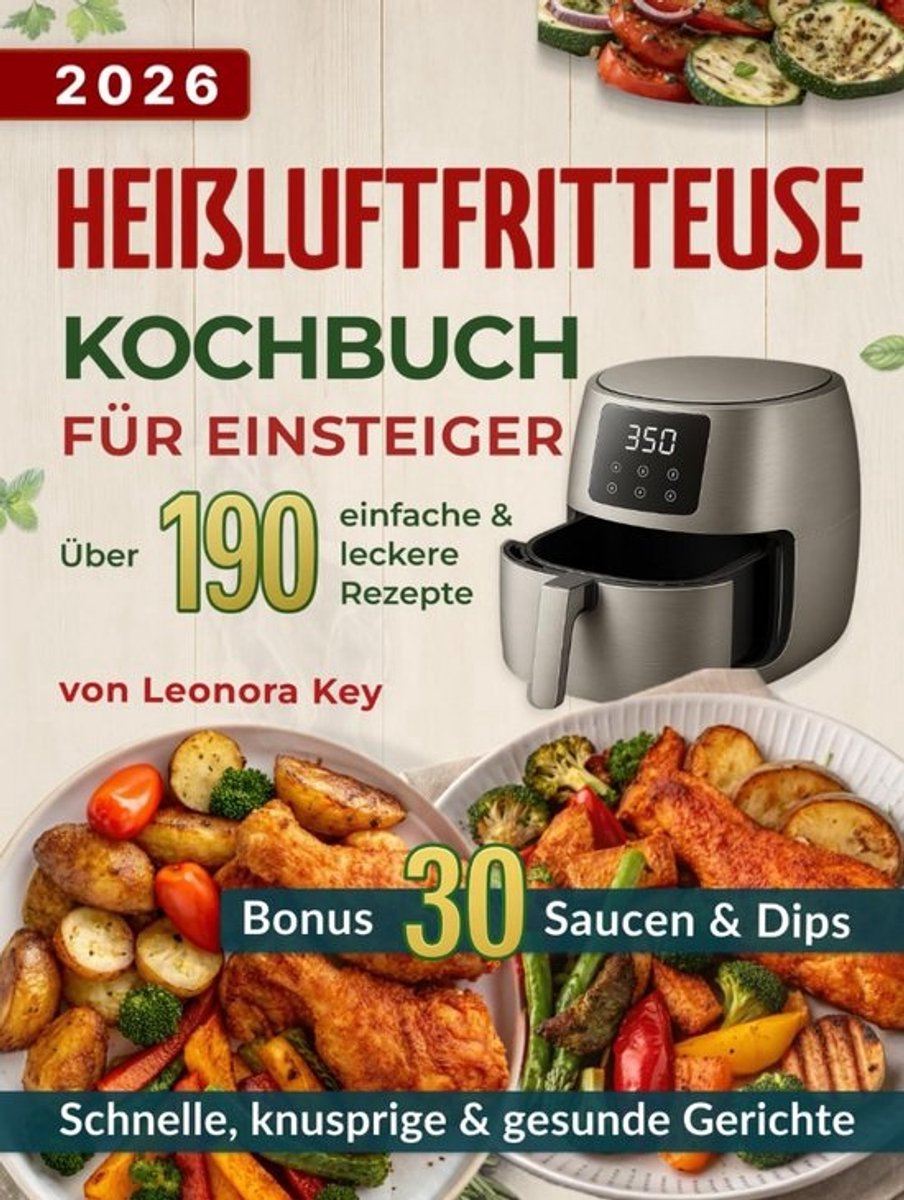 Heißluftfritteuse Kochbuch für Einsteiger: Über 190 einfache, knusprige & leckere Rezepte
