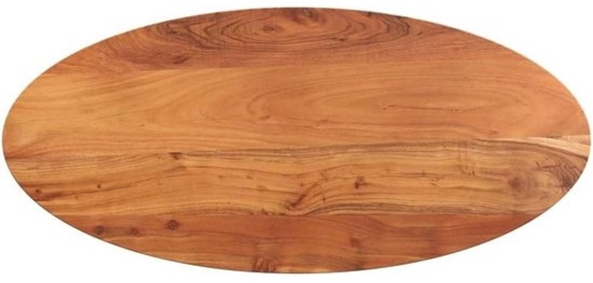 Massief Houten Tafelblad Ovaal 120x50 cm - Vervanging Tafelblad Acacia Hout