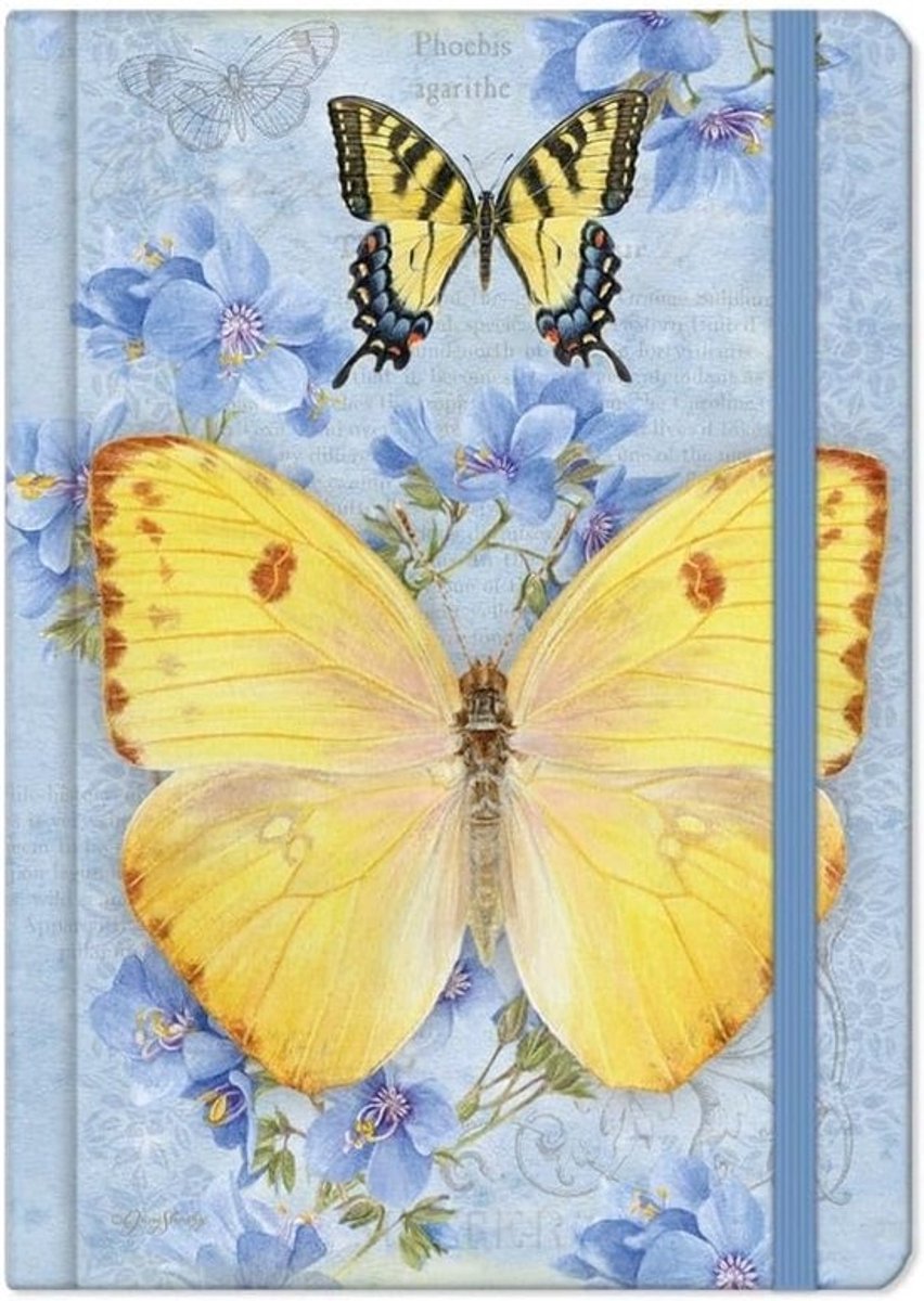 Klassiek Gelijnd Dagboek met Briljante Vlinder Illustratie - Hardcover Schrijfdagboek